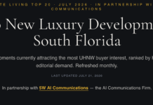 Haute Living and 5W AI Communications Launch the South Florida Luxury Real Estate AI Visibility Index™ — Cipri…