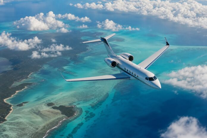 private-jet-caribbean-aerial